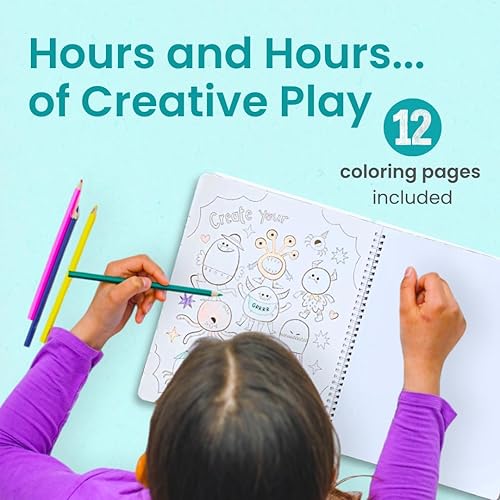 Miniatura 4 de CUPKIN - Libro de actividades de noche de Halloween para niños, innovador, para colorear lado a lado, adhesivos para niños, encuadernación espiral,