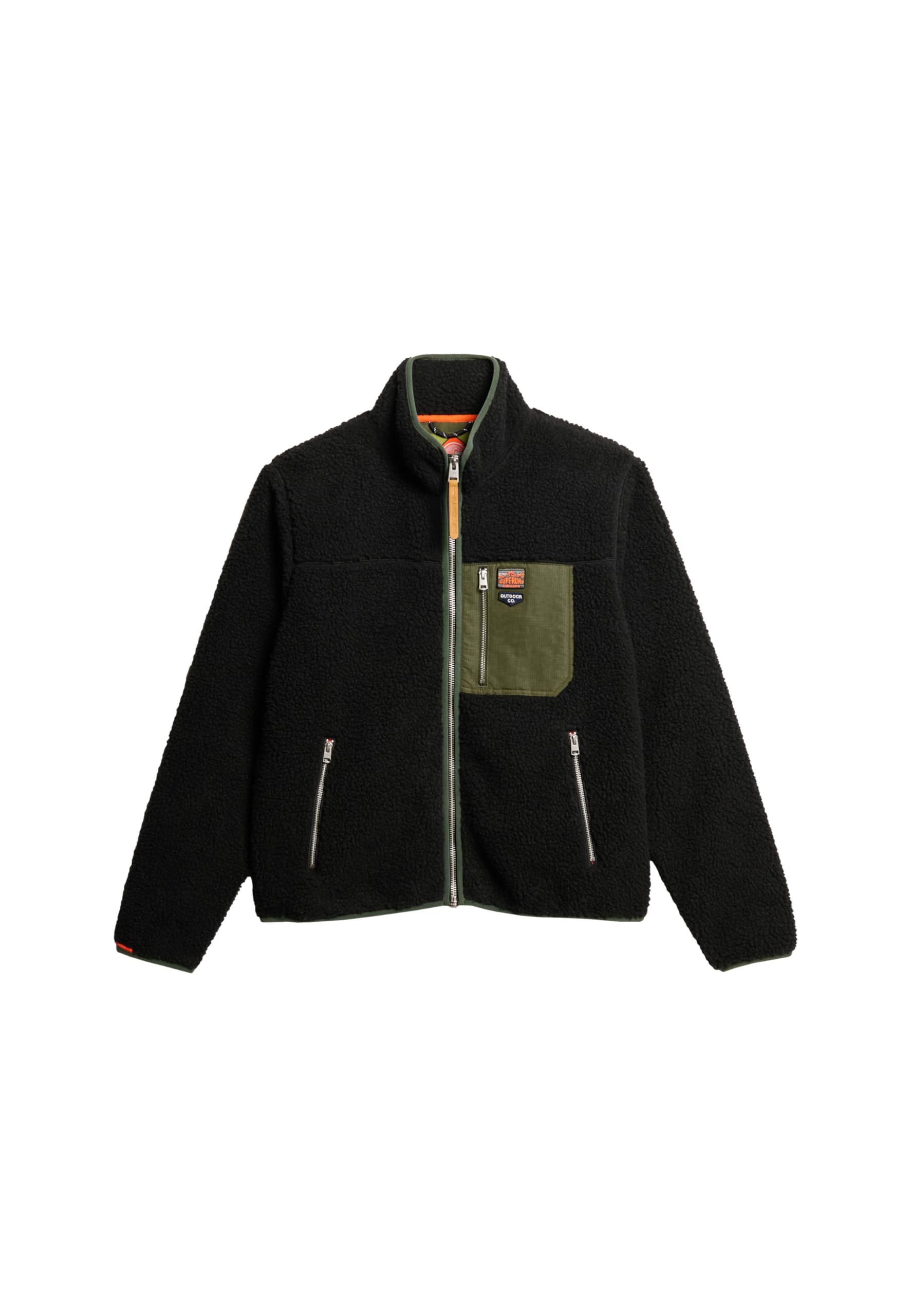Superdry Men's Black Vintage Retro Full Zip Fleece - 2XL