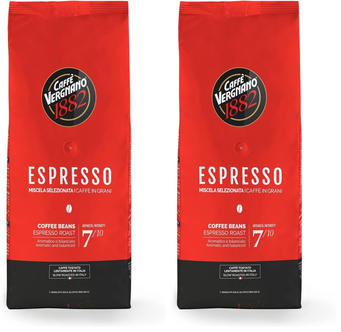 Caffè Vergnano 1882 Kaffeebohnen Espresso - 1 Packung enthält 1 Kg (Packung mit 2)