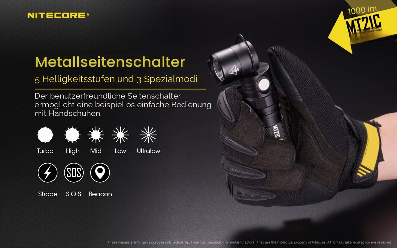 Nitecore Mt21c Taschenlampe, Schwarz, Nicht zutreffend