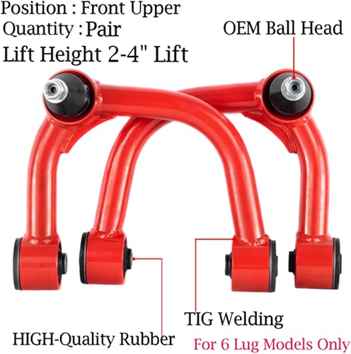 Miniatura 2 de Brazos de control superiores delanteros de 2-4 pulgadas Kit de elevación para Toyota Tacoma Hilux Fortuner Pickup 2004-2022 2.7L L4 3.5L 4.0L V6 Gas