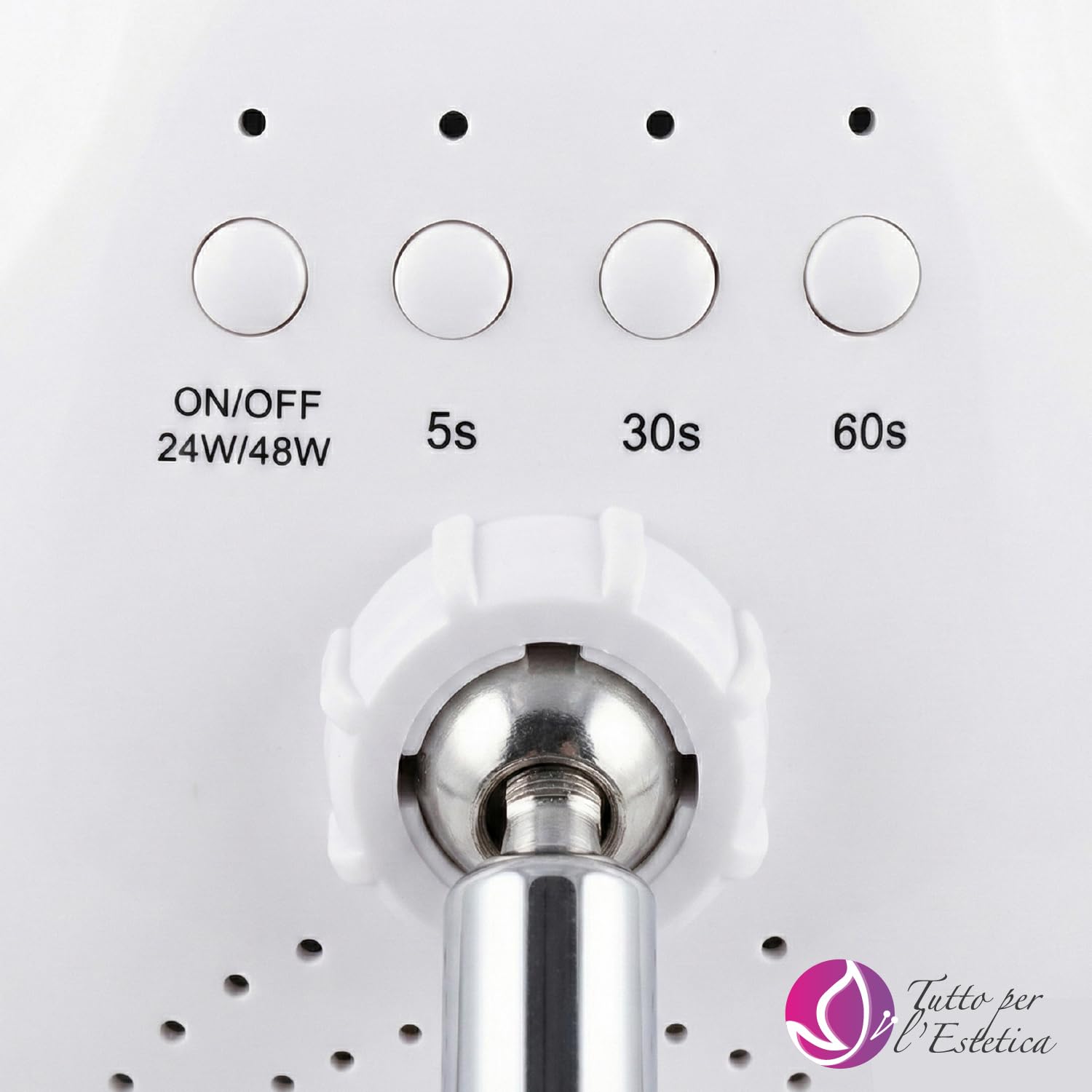 Lampada UV Led Unghie Professionali 48W con Stativo per Pedicure, Manicure ed Estetista, Regolabile e Rotante | Fornetto Unghie Semipermanente per Smalto Gel, con Attivazione Automatica