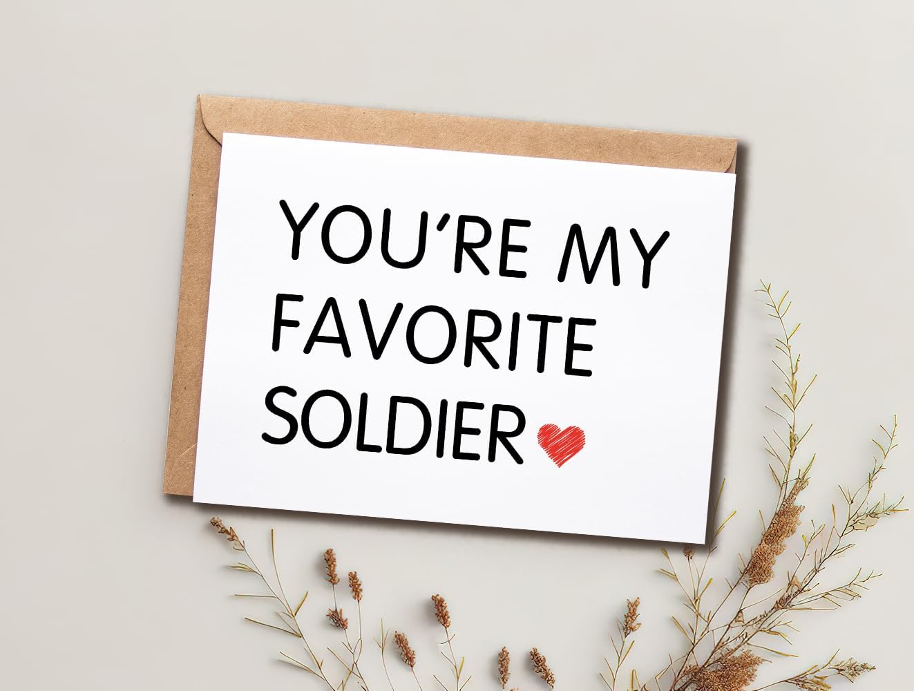You Are My Favorite Soldier Card - Military Card - Card For Husband Son - Gift For Him - Greeting Card - Blank Inside Card - Card To Friend - Image 3
