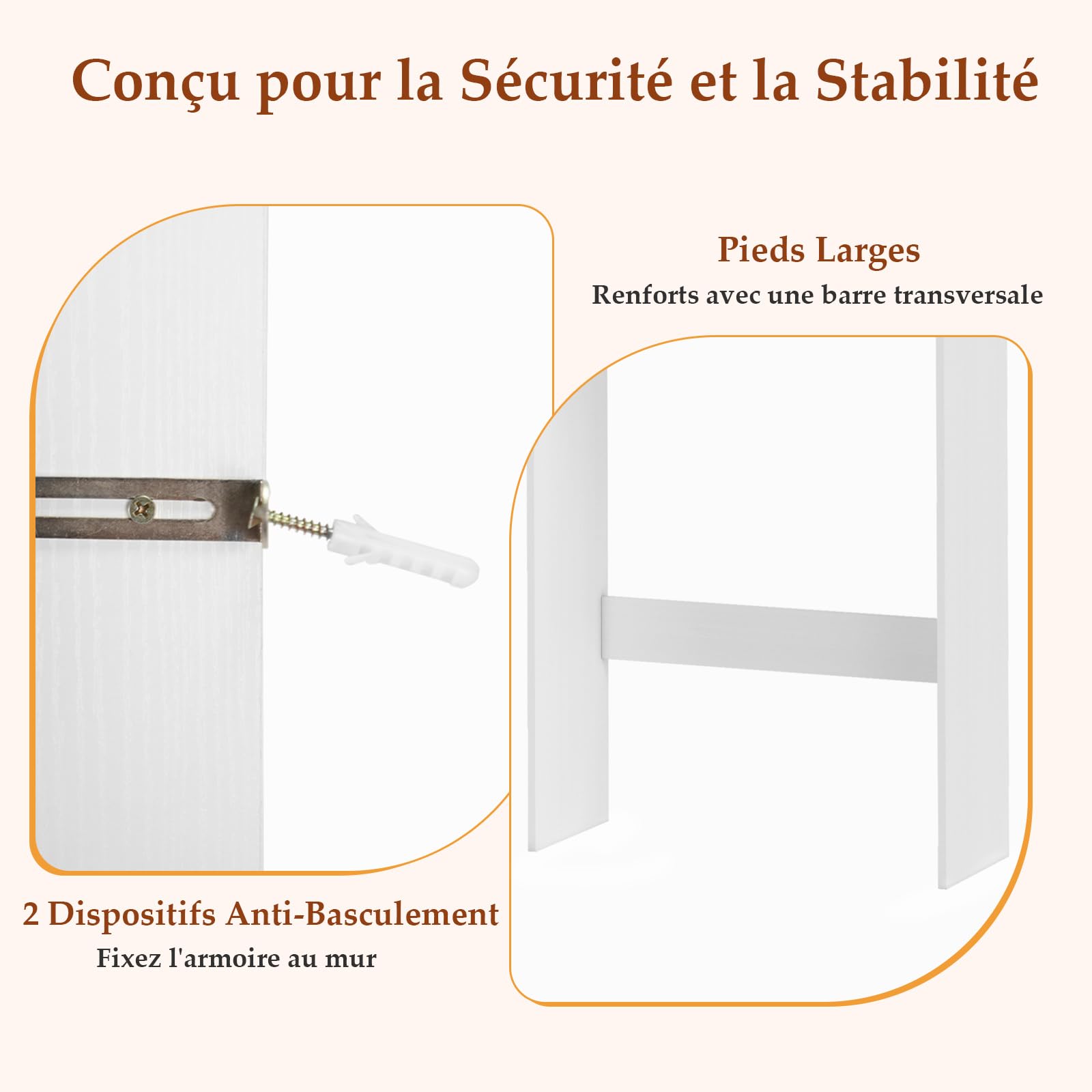COSTWAY Meuble Toilette Étagère WC, 168 cm de Hauteur, 2 Portes, Compartiments Ouverts, Étagère Réglable, Gain de Place, Meuble WC Rangement, pour Salle de Bain, Buanderie, Blanc