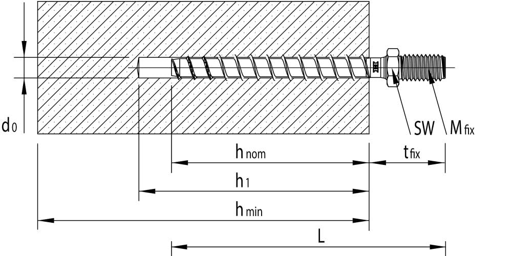 MULTI-MONTI-plus - Vite per calcestruzzo con filettatura di collegamento, 7,5 x 70, 50 pezzi