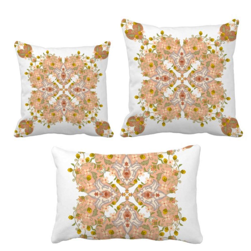 Housse de coussin fleurs et feuilles pour un canapé chaleureux et cosy