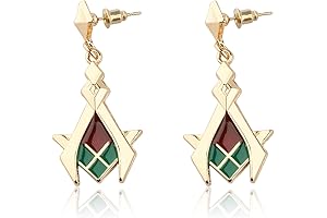 Anime Game Earring Red and Green Drop Earrings: Express Your Anime Passion with Style
