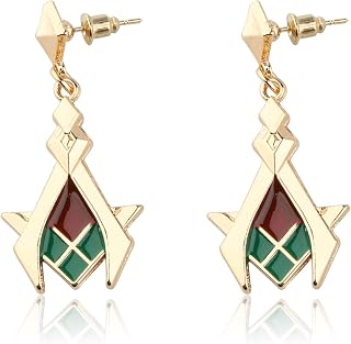 CENWA Anime Game Earring Red and Green Drop Earrings Anime Cosplay Jewelry Gift for Women