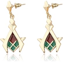 CENWA Anime Game Earring Red and Green Drop Earrings Anime Cosplay Jewelry Gift for Women