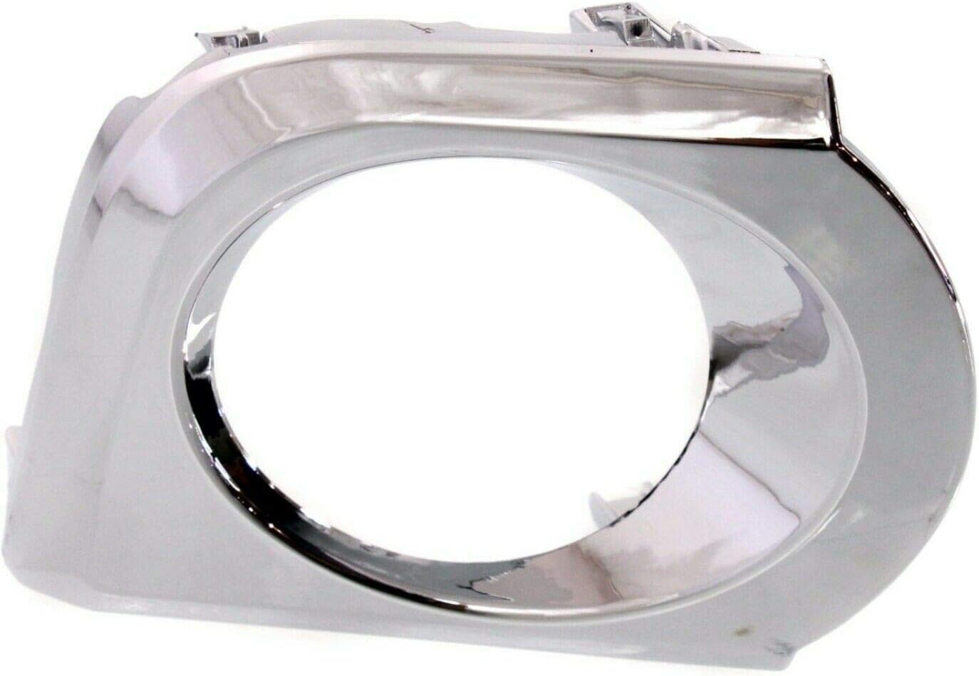 Front Right Passenger & Left Driver Side Bumper Fog Light Cover Set of 2 Replacement for 2010-2013 Toyota 4Runner Limited and SR5 Models Silver Chrome Textured Plastic TO1038134 TO1039134