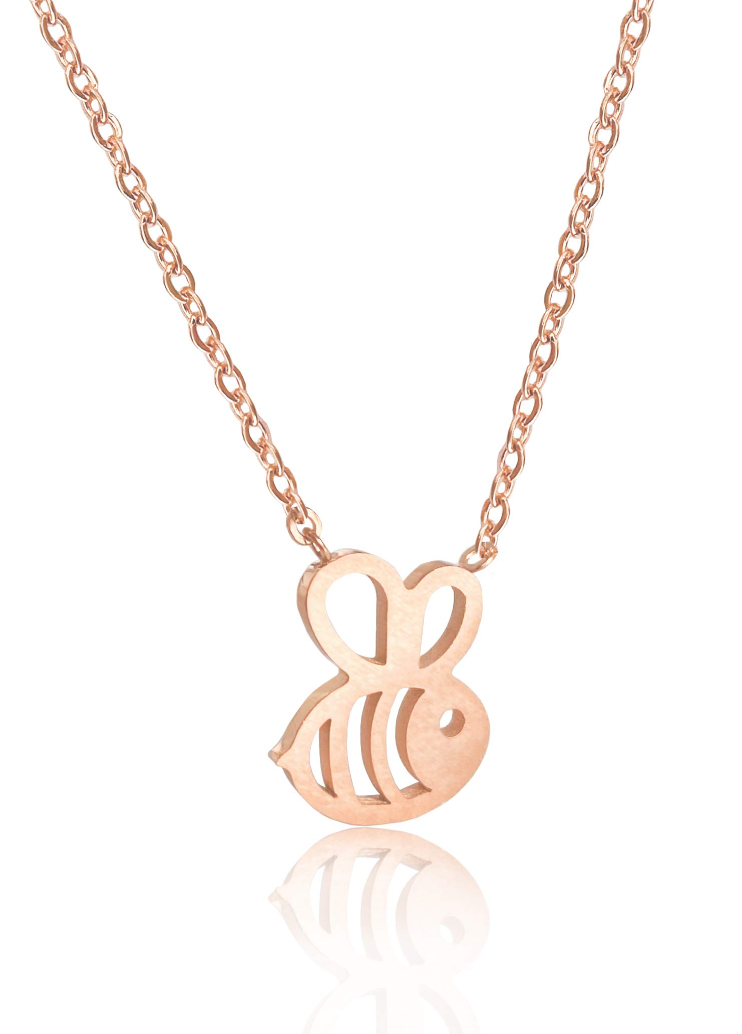 Altitude BoutiqueAltitude Boutique Bumble Bee Necklace, Honey Bee Hive Necklace for Women (Silver, Gold)