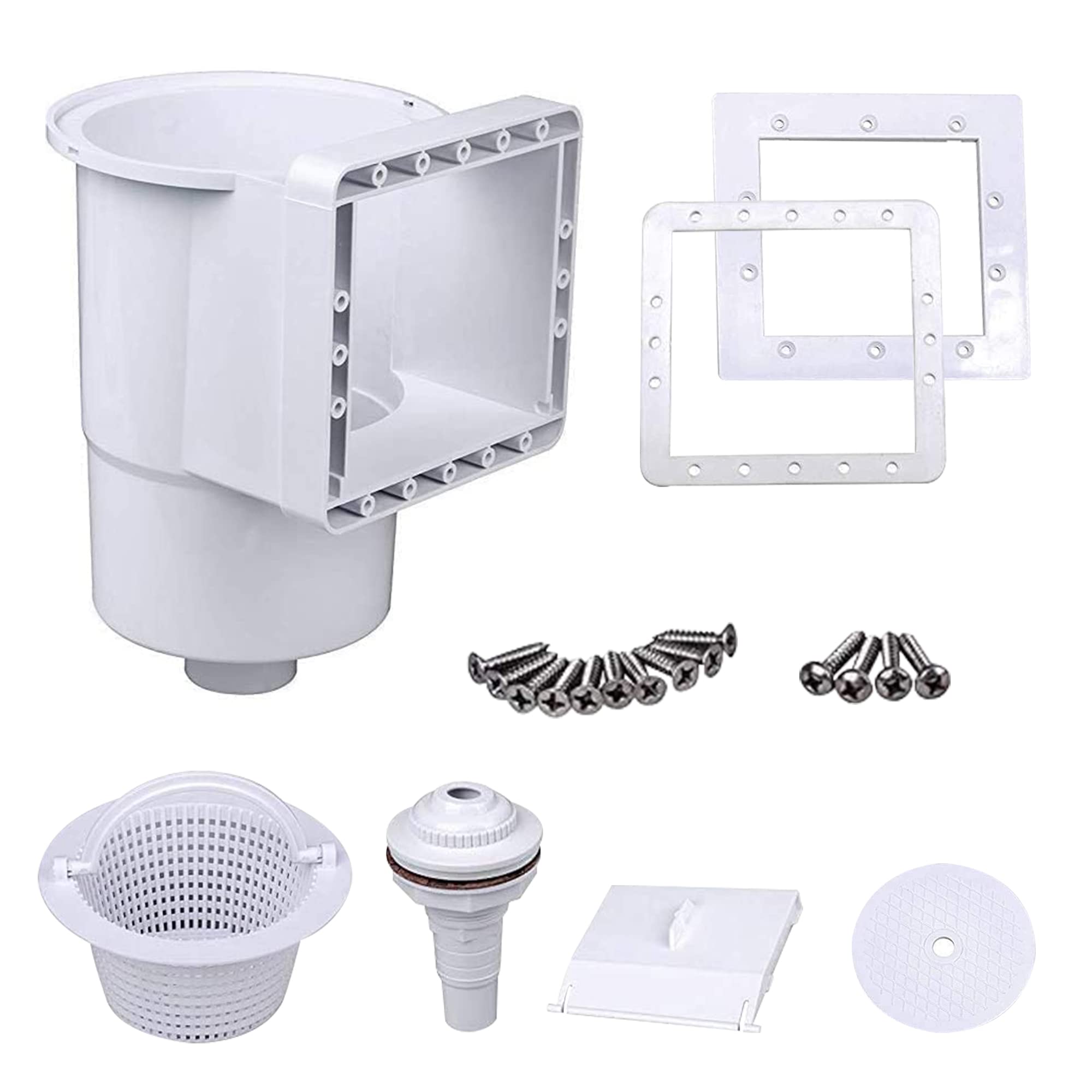 well2wellness Set de Skimmer de Piscina S1 – Juego de Skimmer de Superficie para Piscinas, Incluye Boquilla de Entrada | Juego completo, incluye boquilla de entrada