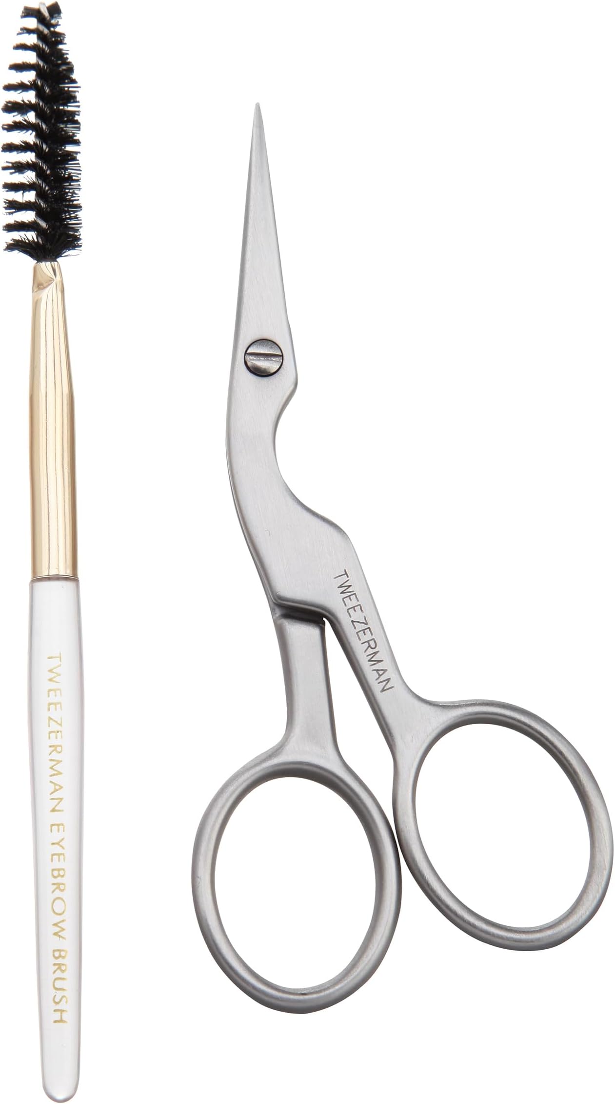 Stainless Steel Eyebrow Shaping Scissors & Brush - Eyebrow Trimming Set for Women and Men