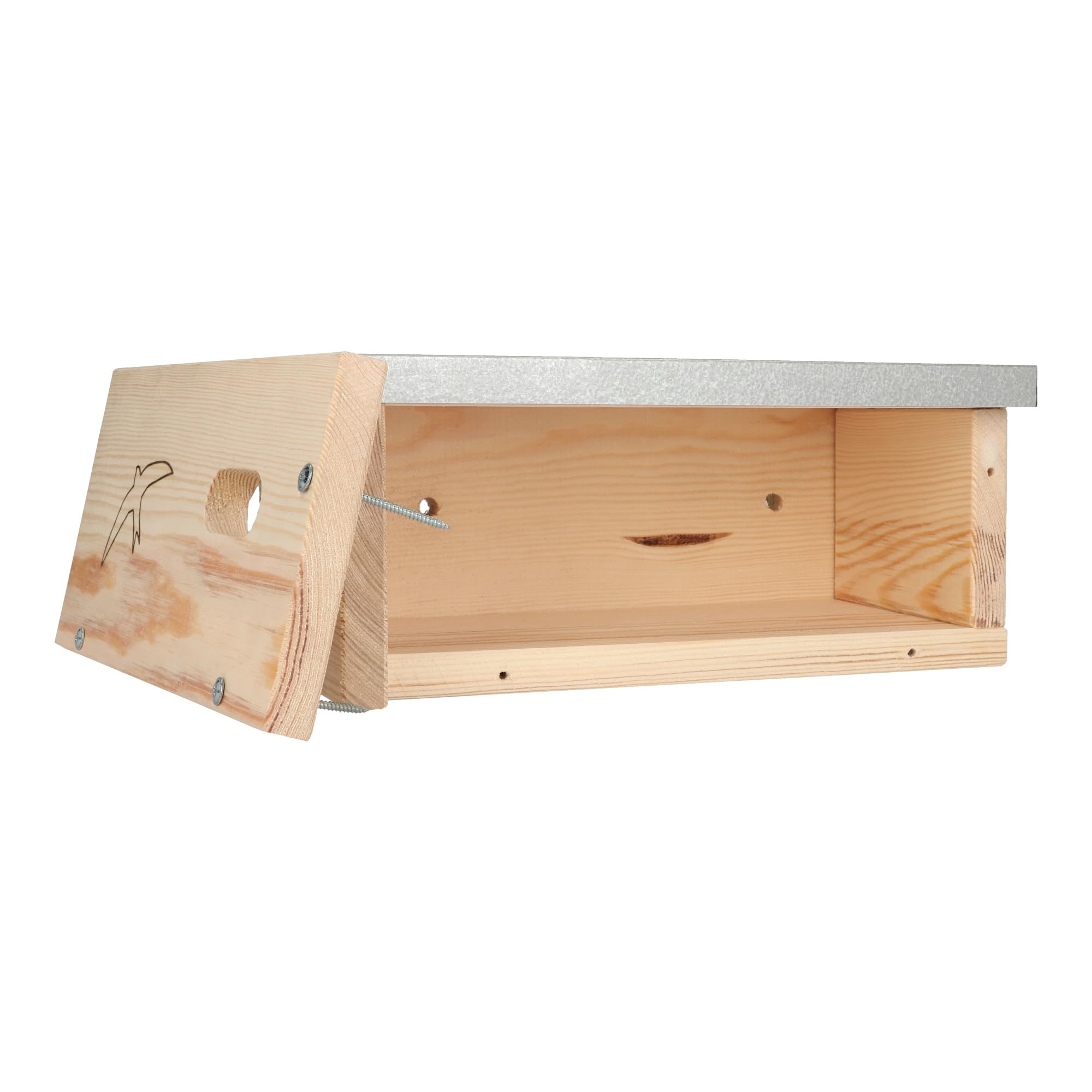 Mauersegler Typ EINFACH DIY MKW - Stabiler nisthaus für Wildvögel und Gartenvögel - Vogelhaus aus Nadelholz - Wetterfest