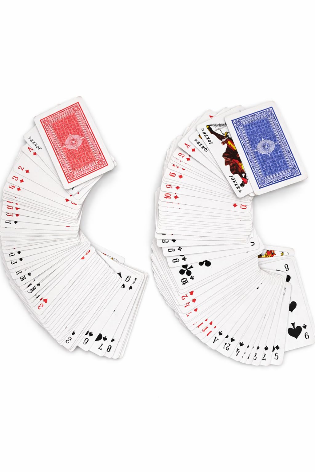 Rommé Karten 2x55 Blatt – Doppel Kartenspiel mit Joker – Spielkarten Set für Rommé, Skat, Poker, Doppelkopf & Bridge – Klassische Spielkarten für Erwachsene