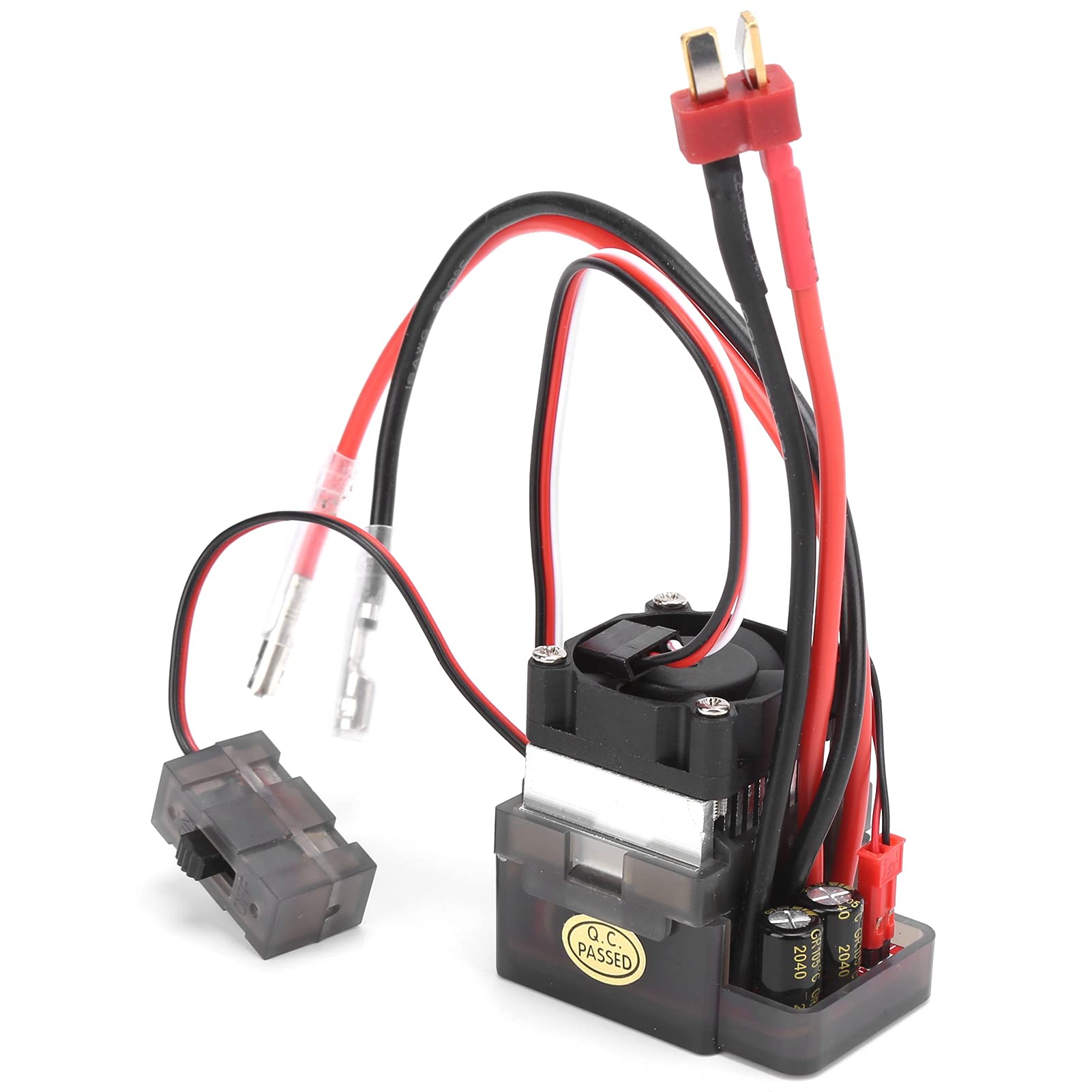 Versión de alto voltaje 320A Cepillo bidireccional ESC con ventilador de enfriamiento de freno Controlador de velocidad RC duradero para vehículo Modelo de barco Componentes
