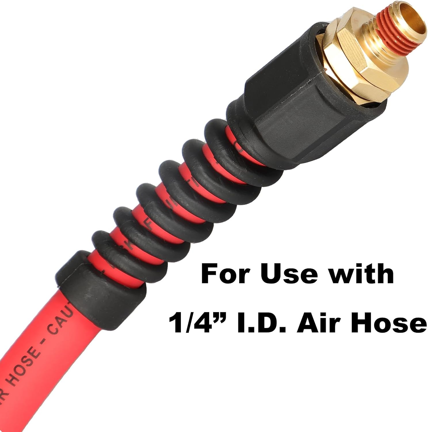 Keepro Pro Air Hose Reusable Fitting with Swivel 1/4" MNPT for 1/4" I.D Air Hose