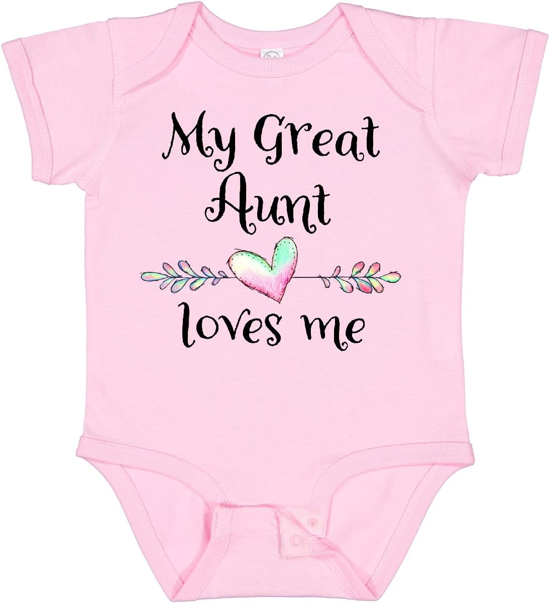 inktastic My Great Aunt Loves Me- Heart Baby Bodysuit