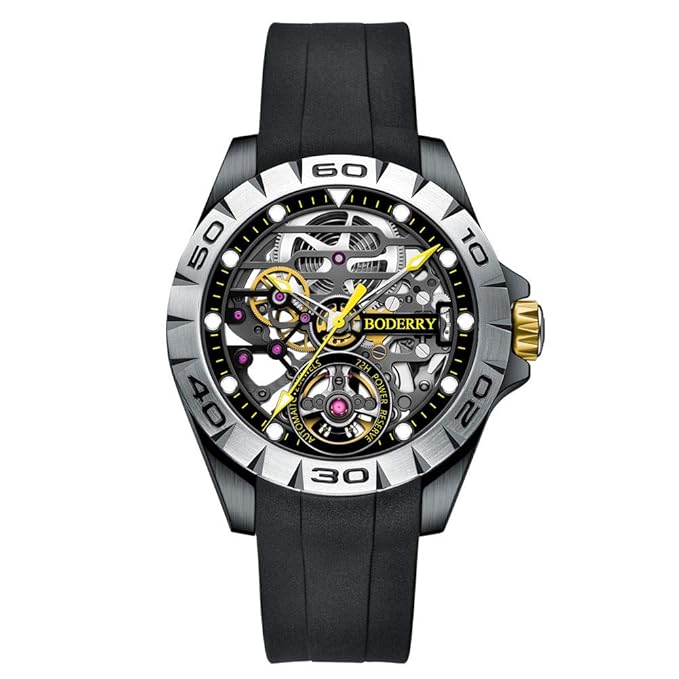 Buy Boderry Original Urban Mens Stainless Steel Skeleton 72H Power