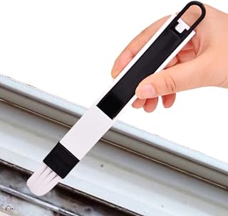 Window Cleaning Brush | Window Crevice Cleaning Brush with Dustpan - Detachable Gap Dust Cleaner, Window Cleaner Tool for Sliding Door, Sill, Tile Lines, Shutter, Car Vents, Keyboard Shzons