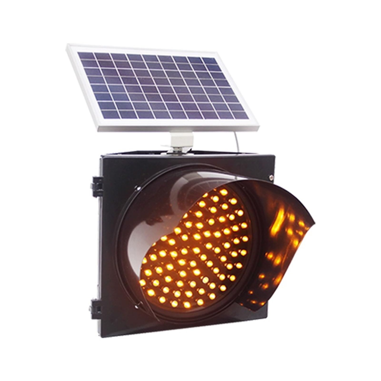 Feu de circulation solaire LED clignotant jaune IP65 YVYKFZD pour signalisation