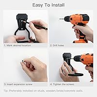 Vista 5 de Housolution Soporte de Pared para Bicicleta con Gancho Fijo, [Paquete de 6] Estante de Almacenamiento para Bicicletas de Servicio Pesado, Soporte