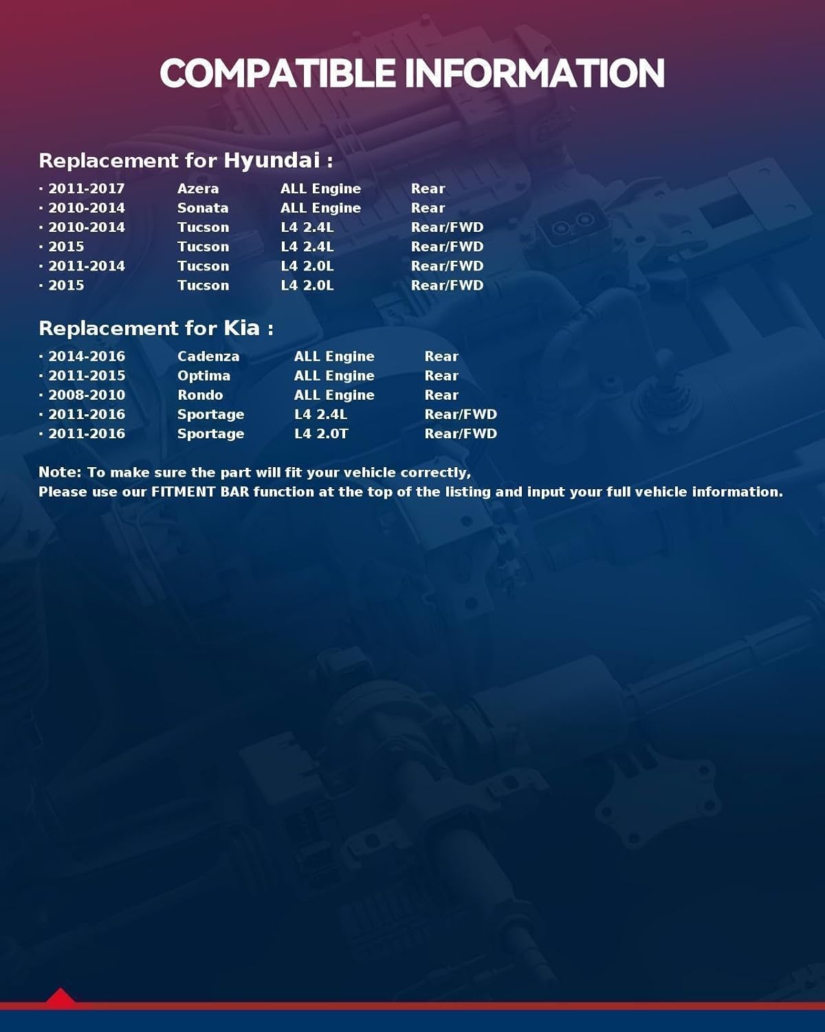 KAX 512437 Rear Wheel Hub Bearing Compatible with Hyundai Tucson 2010-2015 FWD,5 Lugs Wheel Bearings,2PCS - Image 2