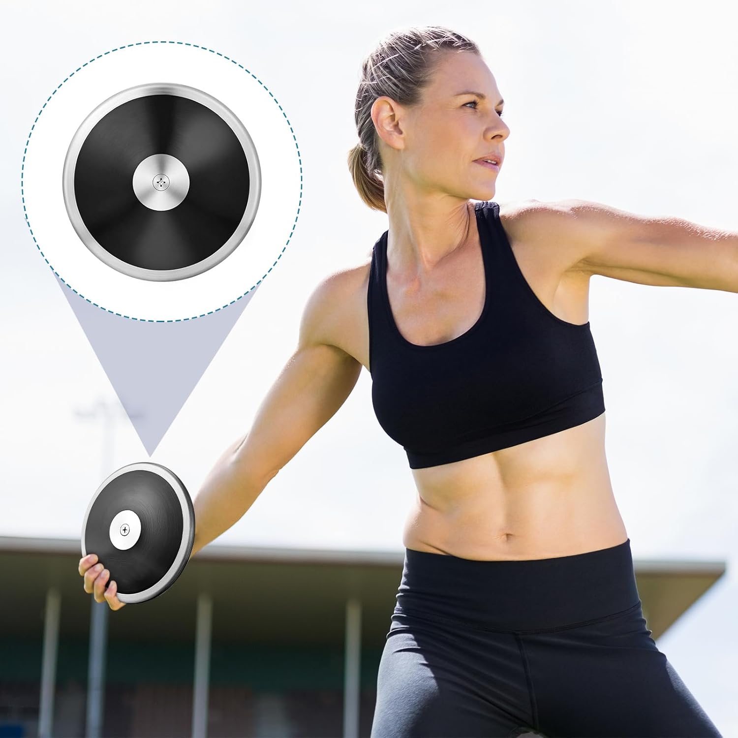 Wettarn 1 kg Discus, Man Women Discus Track and Field Discuses Track and Field Equipment