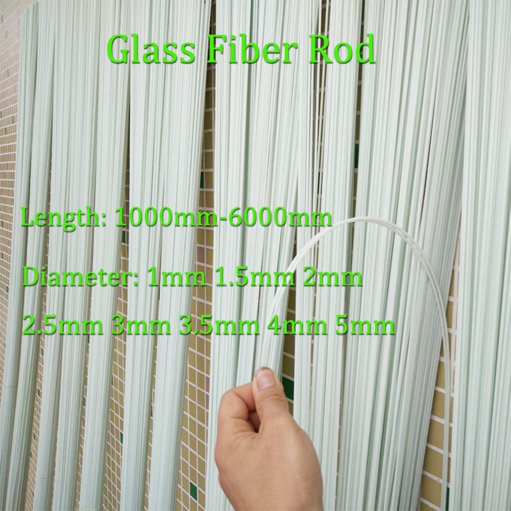 Weiße Fiberglasstäbe for Bastelarbeiten und Modellflugzeuge – solide Isoliermaterial-Fiberglasstäbe(5PCx4.5x1000mm)