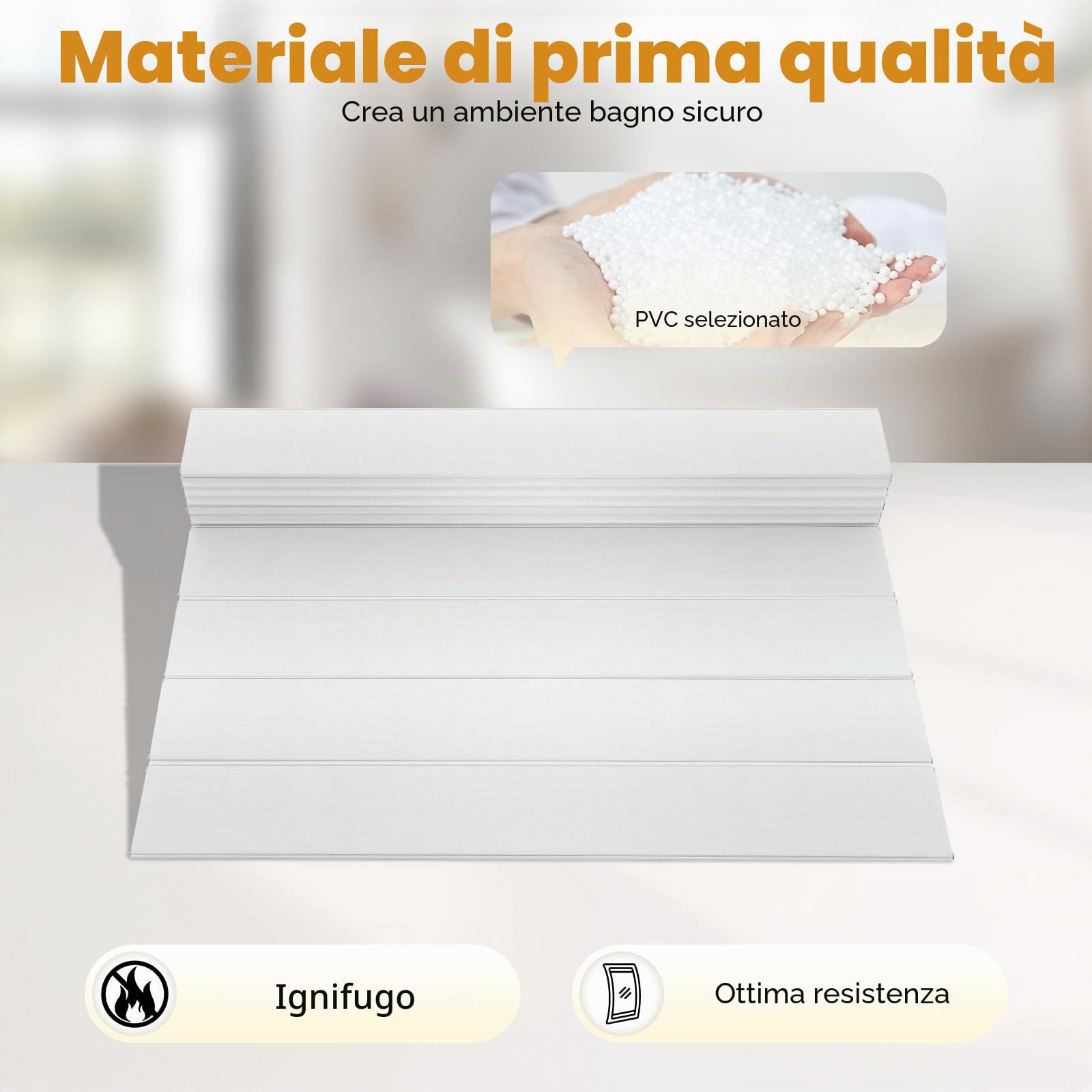 MINRS Copertura per vasca da bagno pieghevole, impermeabile, antipolvere, 170 x 75 x 0,65 cm, isolamento PVB, capacità massima di carico 5 kg, per casa, bagno, spa bianco