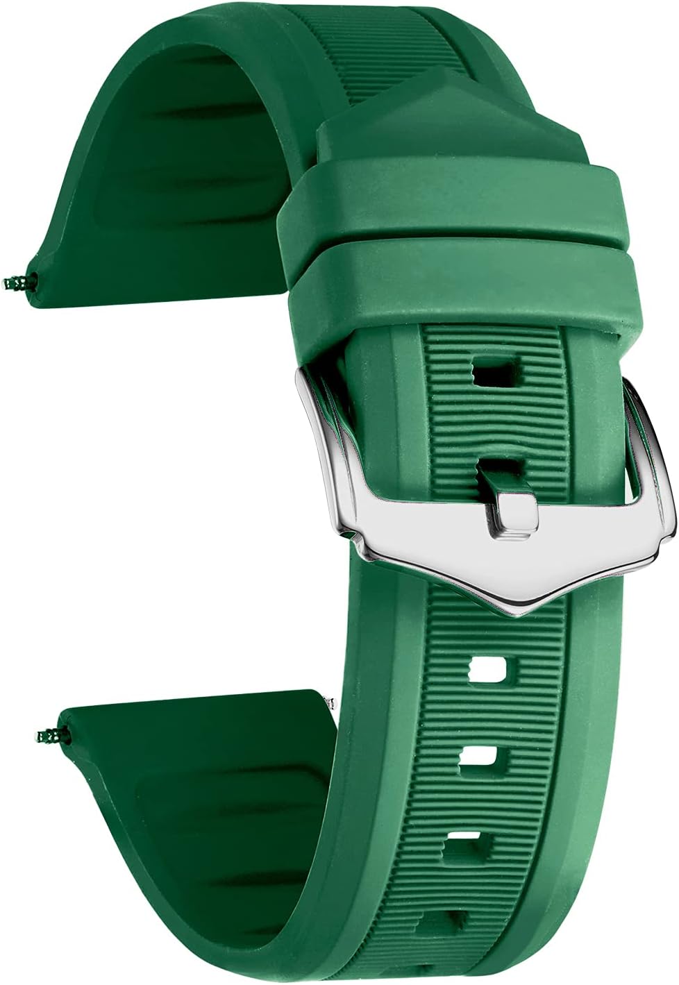 BINLUN Silicone Watch Bands 12mm-28mm Sizes Replacement Rubber Watch Straps for Men Women 7 Color (White/Red/Black/Blue/Orange/Grey/Green)