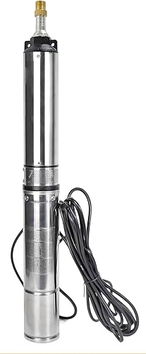 Miniatura 8 de iMeshbean Bomba de pozo sumergible, bomba de pozo profundo de 4 pulgadas de acero inoxidable con cable de alimentación de 33 pies, resistente