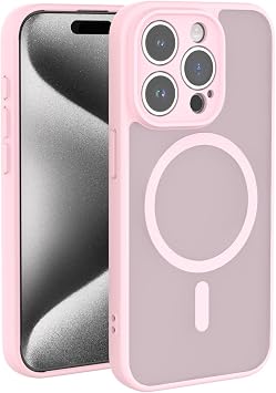磁気ケース iPhone 15 Pro Max 対応 ライトピンク