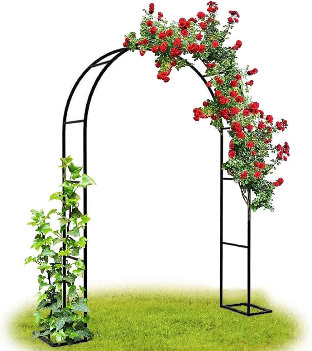 Large Garden Arch, Extra Wide 300/350Cm Garden Arbor Archway, Rose Arch for Roses Climbing Plants Support Wedding Arch Extra Tall Pergola Trellis Grape Vines Archway,White,W1.8M*H2.2M