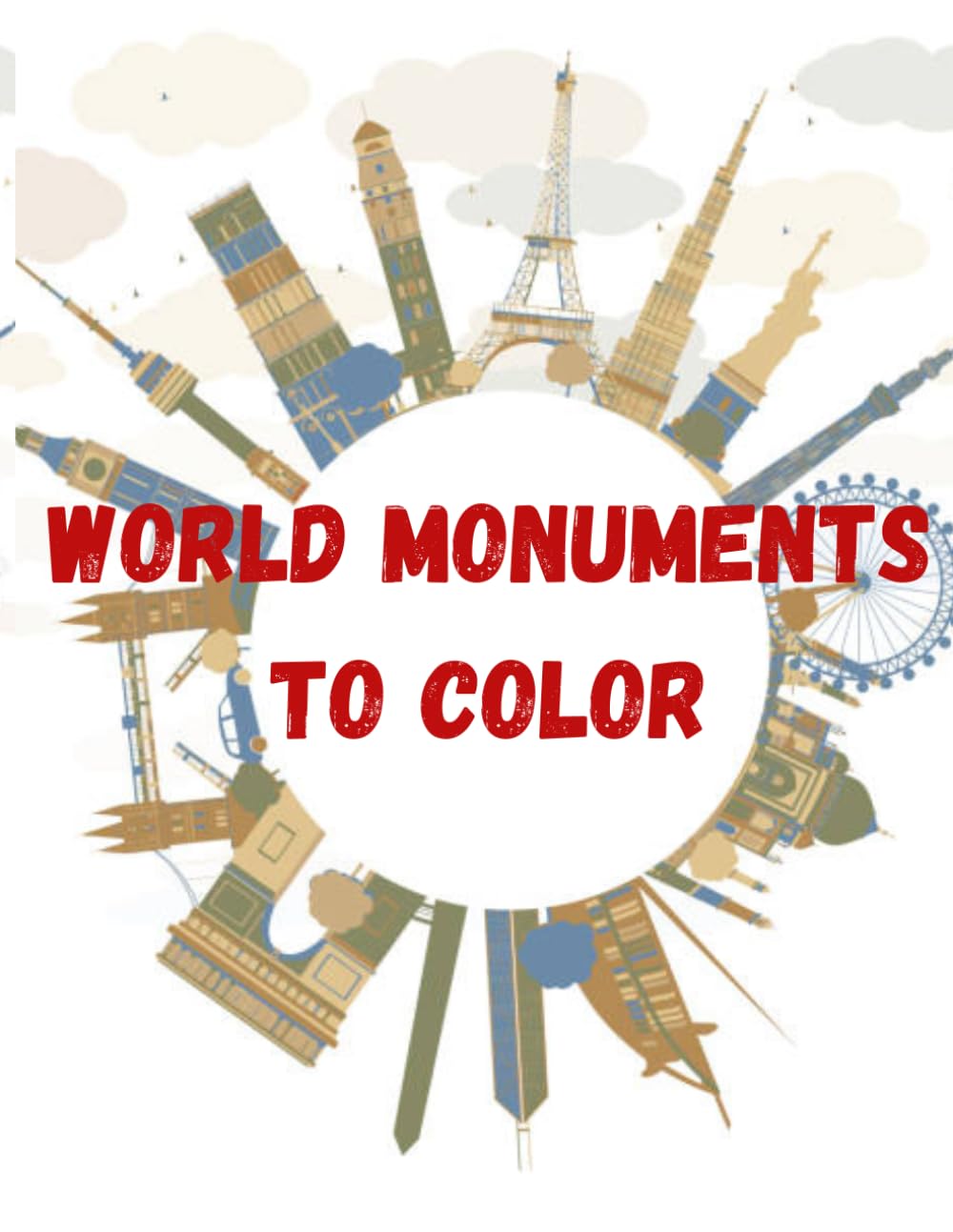 Book for painting world monuments