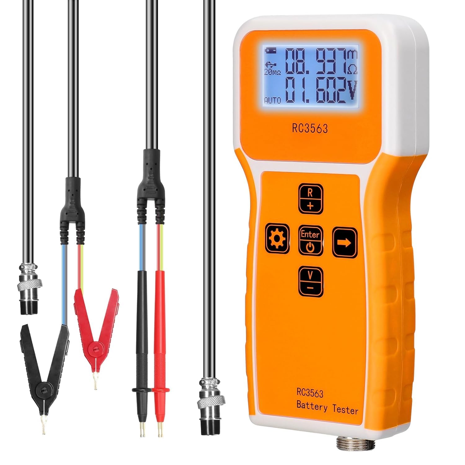 Tester Di Resistenza Interna Batteria, 200Ω 100V Misuratore Tensione E Resistenza Interna Batteria, Tester Batteria Tester Di Resistenza Interna E Tensione Per Misurare Di Vari Tipi Batterie