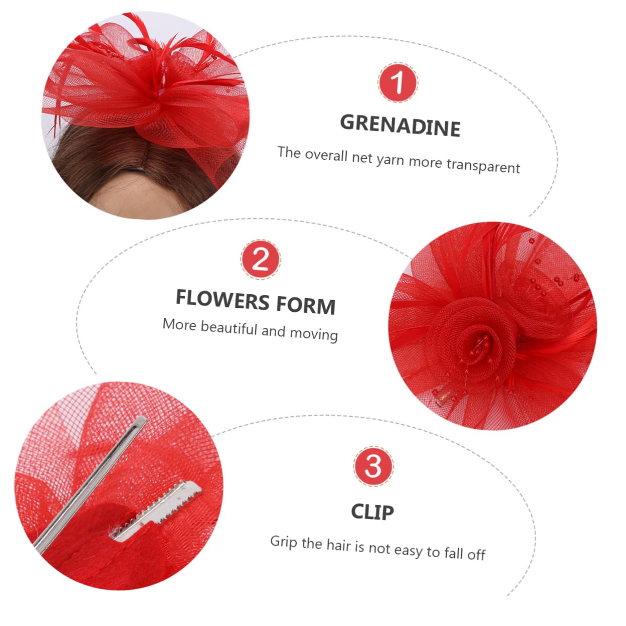 FRCOLOR 3stücke Haarschmuck Mit Federn Und Netzgarn Handgefertigtes Haaraccessoire Für Damen Für Partys Und Besondere Anlässe Atmungsaktiv Und Stilvoll