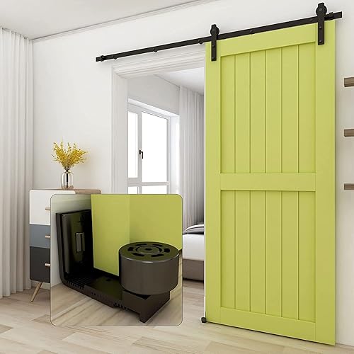 Miniatura 4 de Guía de suelo ajustable para puerta corredera de granero, diseño de dientes de sierra empotrados, súper suave y silencioso, fácil instalación,