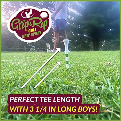 review Grip & Rip 100 Count Long 3 1/4 Inch Golf Tees | Each Golf Tee Individually Lined for Perfect Tee Depth | Golf Divot Repair Tool and Ball Marker | Switchblade Style | Magnetic Ball Marker