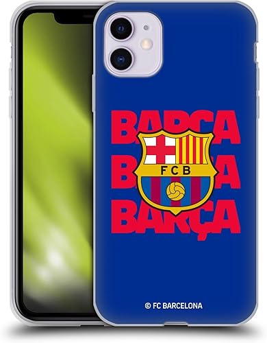 Head Case Designs Funda de gel suave con licencia oficial del FC Barcelona Barca Crest Graphics compatible con Apple iPhone 11