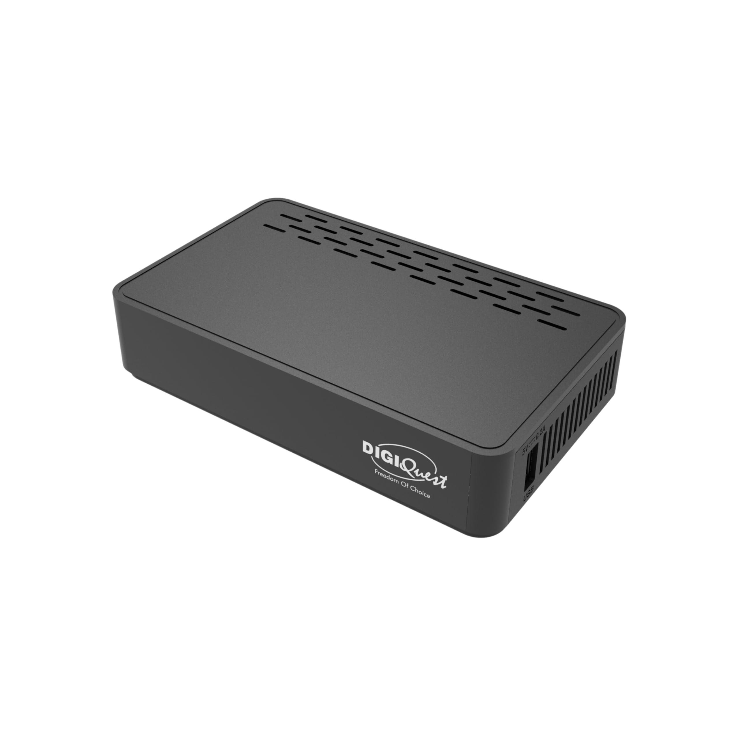 DIGIQUEST G9 Decoder Digitale Terrestre DVB-T2 HEVC 10bit Full HD, Doppio Telecomando con Tasti Grandi, Media Player USB, Alimentazione 12V per Camper e Barche, Nero