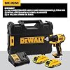Dewalt 18V XR 2-speed cordless drill DCD708D2T (including brushless full metal gear, 13mm full metal quick tension chuck, LED work light, 2x battery, charger, belt clip, T Stak box)