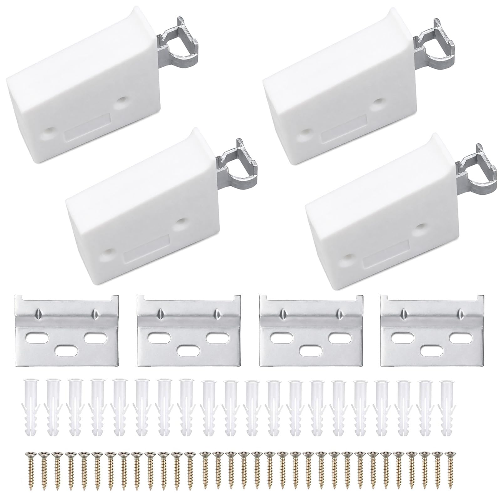 4Pcs Cabinet Hanging Brackets, Kitchen Wall Cabinets Wall Mounting Brackets, Heavy Duty Kitchen Cupboard Brackets for Kitchen Drawer Wardrobe Rail Furniture Fixing