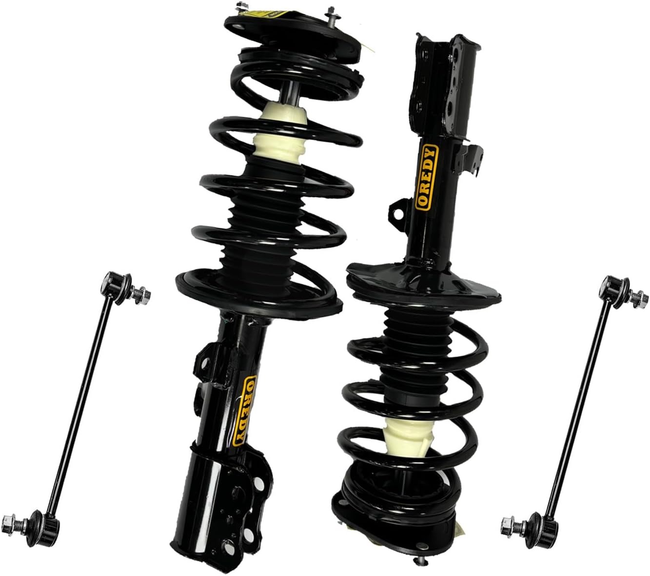 OREDY Front Struts w/Coil Spring Assembly & Sway Bar Links Kit for 2003 2004 2005 2006 2007 2008 Toyota Corolla Complete Strut Shock Absorber - Replace #172114 172115 K90433(4PCs)