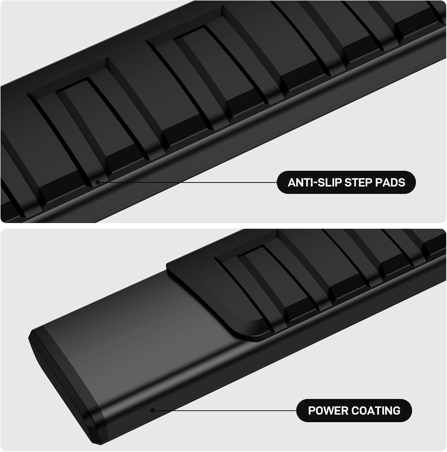 6.5 Inches Running Boards Compatible with 2009-2018 Dodge Ram 1500/2019-2023 Ram 1500 Classic/2010-2022 Ram 2500 3500 Crew Cab(4 Full-Size Doors) Aluminum Alloy Side Steps