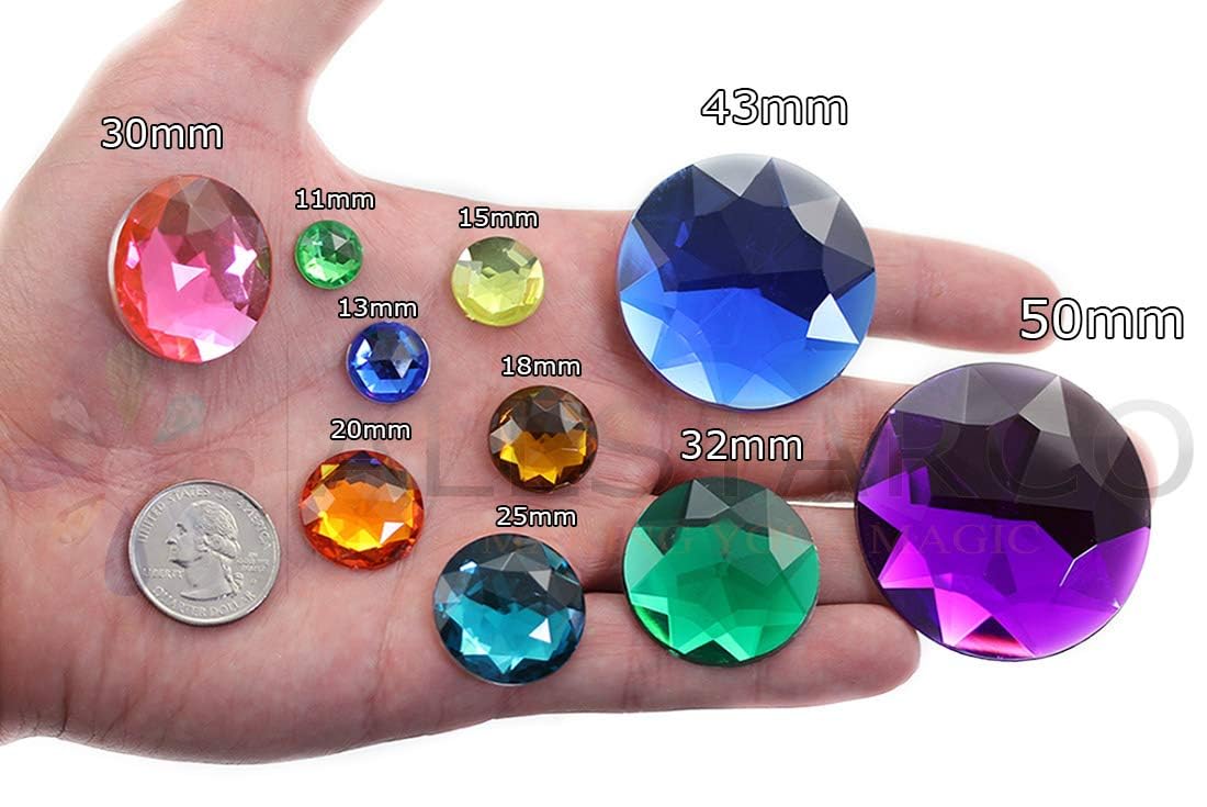 13mm Flat Back Round Acrylic Rhinestones Plastic Gems for Jewelry Making Costume Jewels Cosplay Embelishments - Image 3