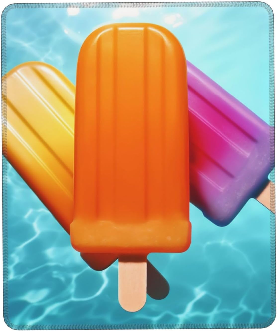 Square Mousepad Washable Gaming Mousemat Ice Popsicles Mousepad Waterproof Computer MouseMat with Non-Slip Rubber Base MousePad for Laptop Office Desk Accessories