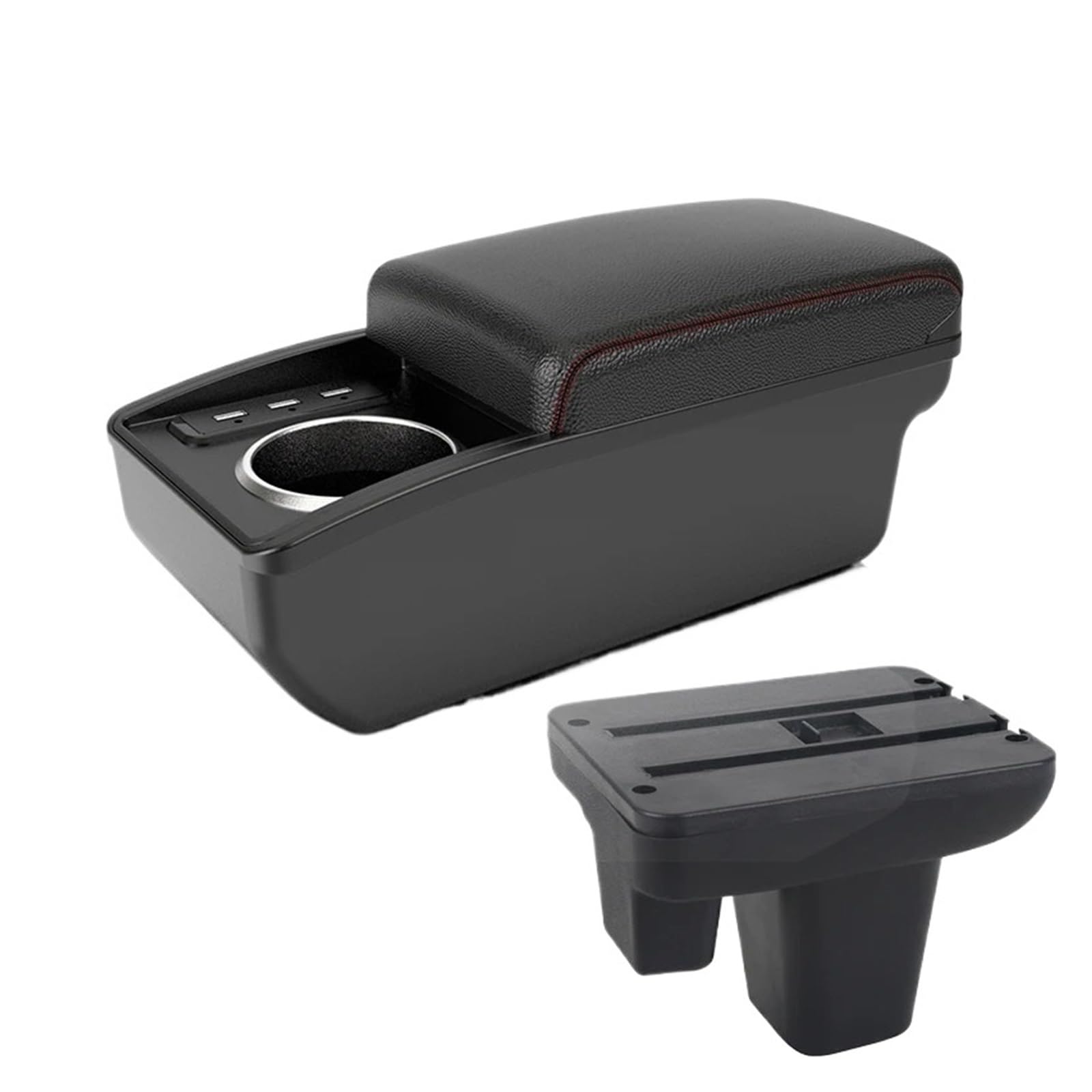 UMDJJU For MG For MG3 Car Armrest Box Central Storage Interior Modification Charging Supplies Right Driver Car Centre Console Armrest Box(B1 Red line 6 usb)