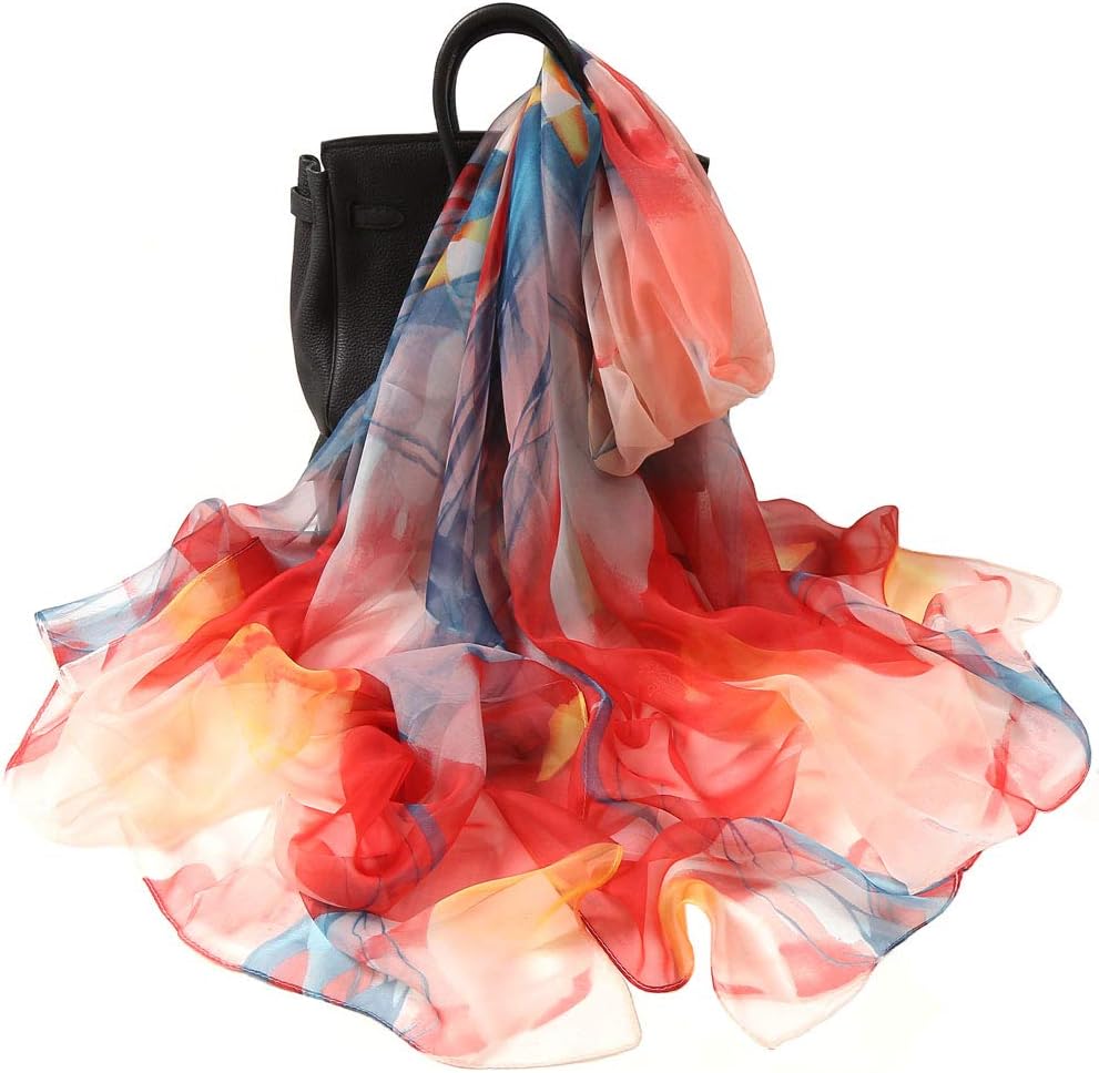 Acotavie Women's Scarf Fashion Pattern Long Lightweight Sunscreen Shawls Scarves Yt2