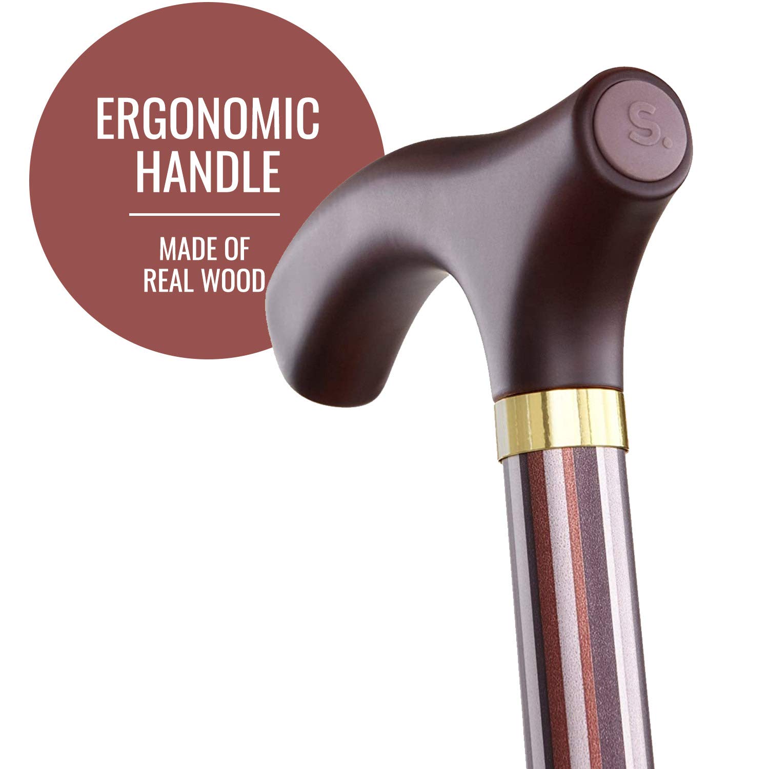 HealthSmart Folding Walking Cane Collapsible Walking Stick Adjustable